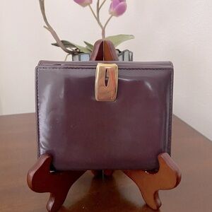 Vintage Gucci Tom Ford Era Purple Patent Leather Double-Sided Bifold Wallet